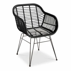 Loungesessel|Gartenstühle| Gartensessel Tonga, PE-Geflecht Schwarz
