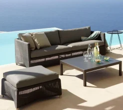 Gartenbänke|Balkonbänke|Cane-line Gartensofa Diamond, Faser Schwarz