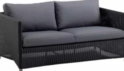 Gartenbänke|Balkonbänke|Cane-line Gartensofa Diamond, Faser Schwarz