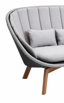 Cane-line Gartensofas|Loungesofas-Gartensofa Peacock Hellgrau