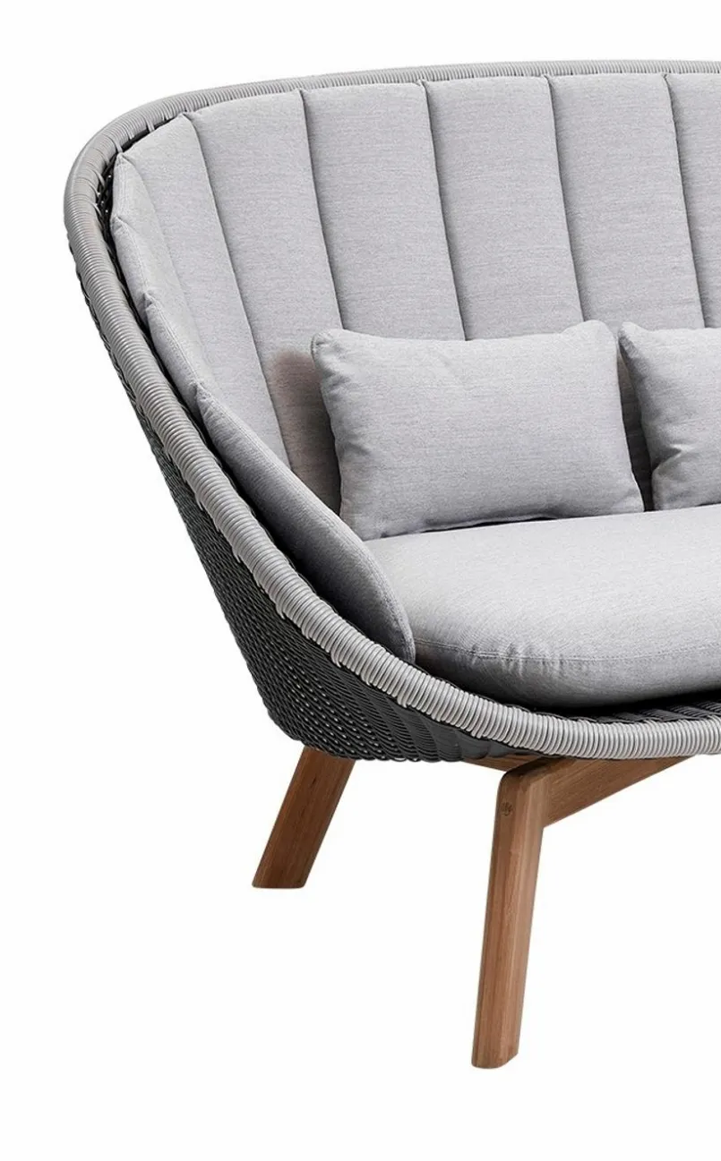 Cane-line Gartensofas|Loungesofas-Gartensofa Peacock Hellgrau
