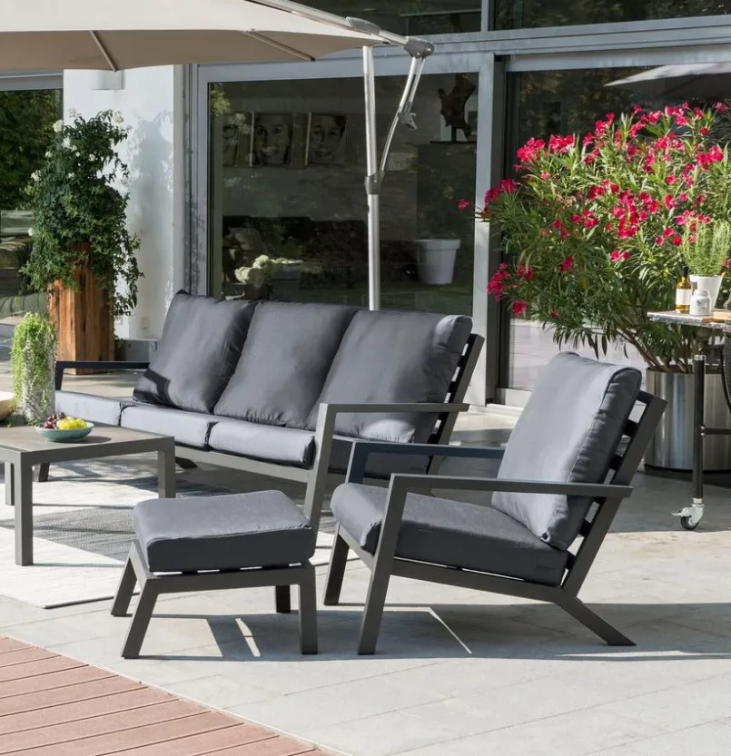 Gartensofas|Loungesofas| Gartensofa Set Riverton 2tlg. Blau