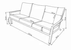 Gartensofas|Loungesofas| Gartensofa Set Riverton 2tlg. Blau