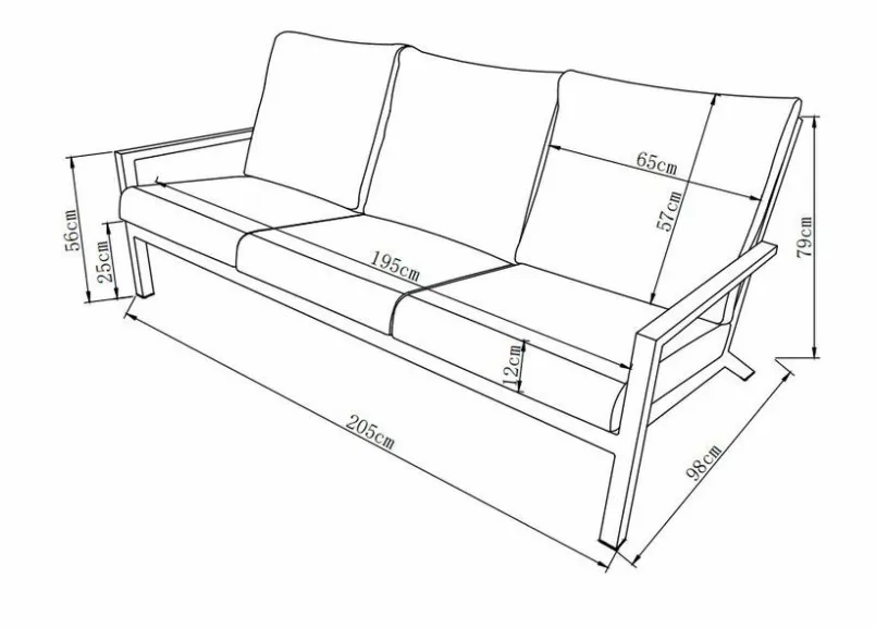 Gartensofas|Loungesofas| Gartensofa Set Riverton 2tlg. Blau