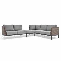 idyl Gartensofas|Loungesofas-Gartensofa Setja 3-Sitzer Grau
