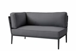 Cane-line Gartensofas|Loungesofas-Gartensofa-Modul Conic, Aluminium Grau