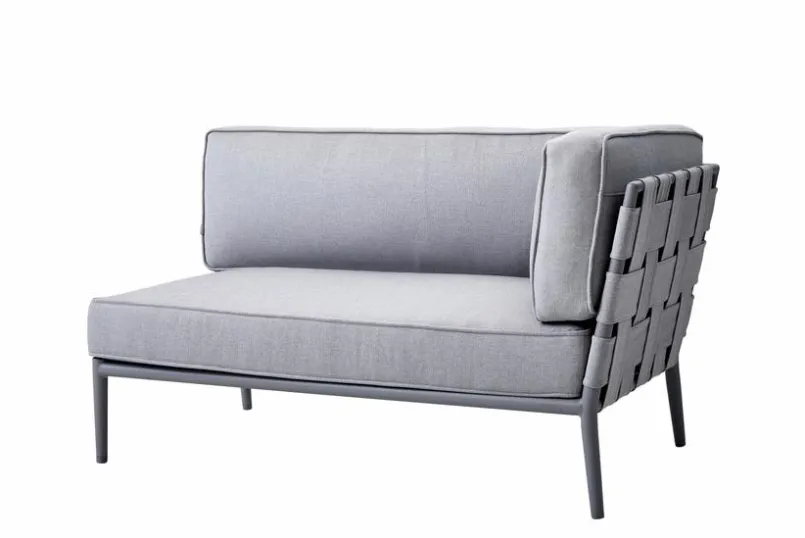 Gartensofas|Loungesofas|Cane-line Gartensofa-Modul Conic, Aluminium Hellgrau