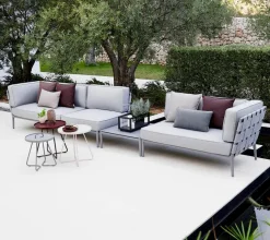 Gartensofas|Loungesofas|Cane-line Gartensofa-Modul Conic, Aluminium Hellgrau