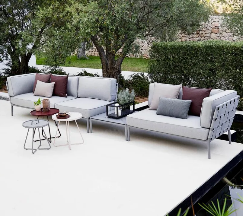 Gartensofas|Loungesofas|Cane-line Gartensofa-Modul Conic, Aluminium Hellgrau