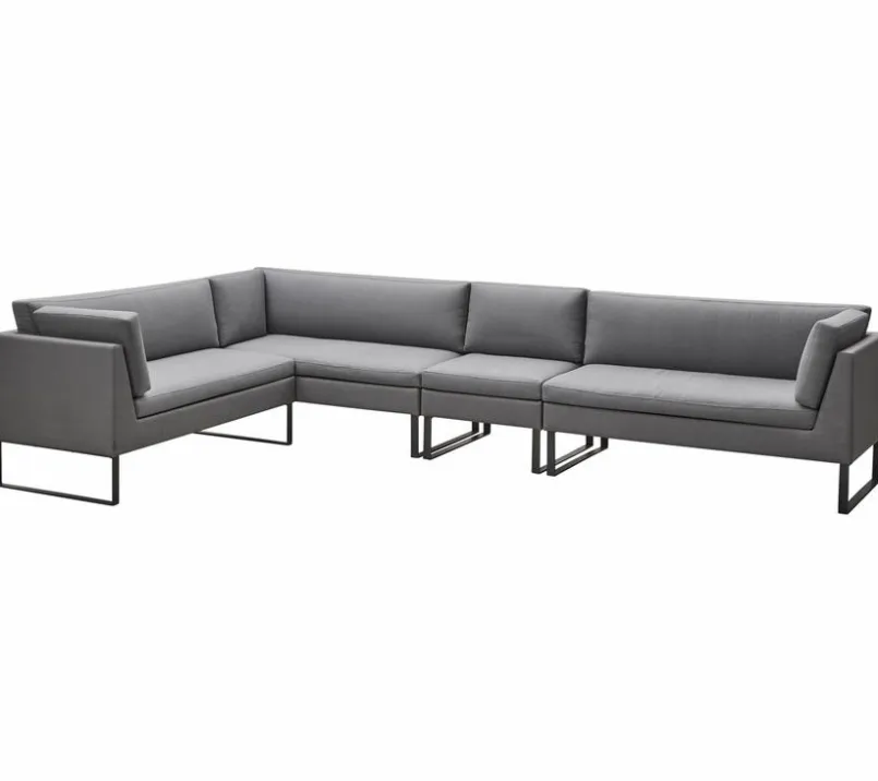 Gartensofas|Loungesofas|Cane-line Gartensofa-Modul Flex Einzelmodul Grau