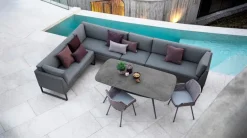 Cane-line Gartensofas|Loungesofas-Gartensofa-Modul Flex 2-Sitzer rechts Grau