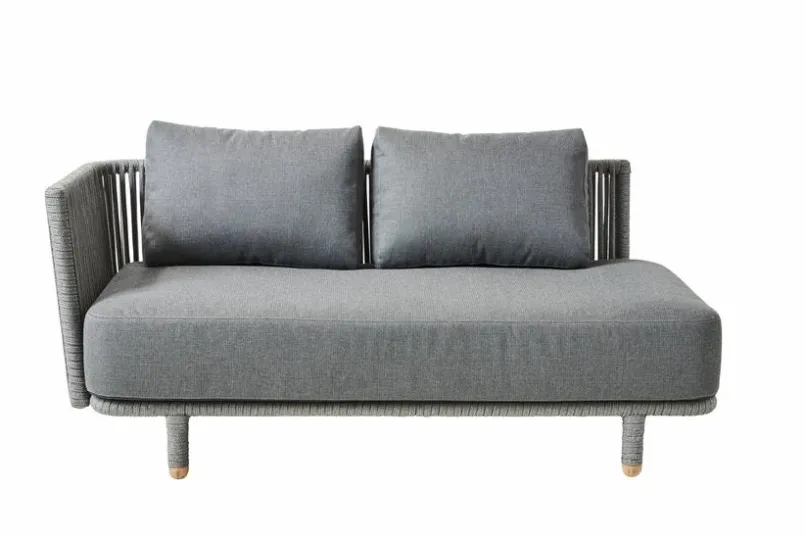 Cane-line Gartensofas|Loungesofas-Gartensofa-Modul Moments, Rope Grau