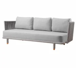 Gartensofas|Loungesofas|Cane-line Gartensofa-Modul Moments, Rope Grau