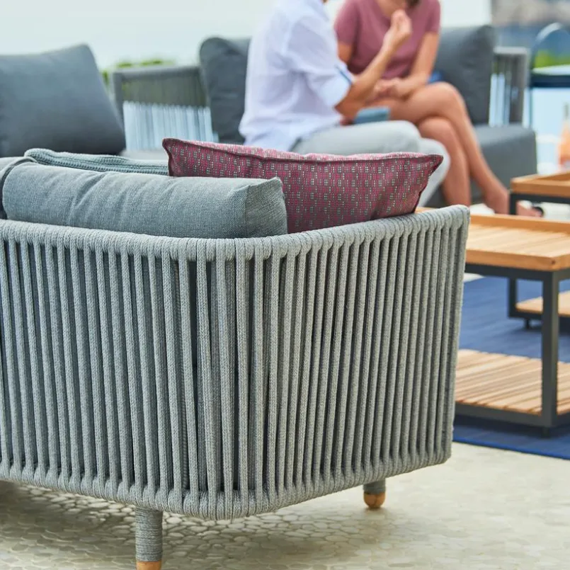 Gartensofas|Loungesofas|Cane-line Gartensofa-Modul Moments, Rope Grau
