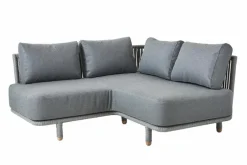 Gartensofas|Loungesofas|Cane-line Gartensofa-Modul Moments, Rope Grau