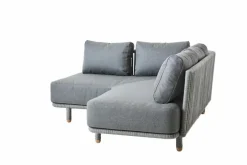 Gartensofas|Loungesofas|Cane-line Gartensofa-Modul Moments, Rope Grau