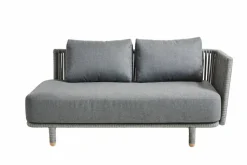 Gartensofas|Loungesofas|Cane-line Gartensofa-Modul Moments, Rope Grau
