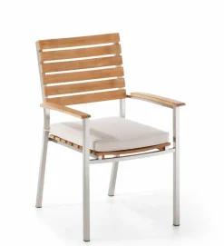 Balkonstühle|Gartenstühle|Segarda Gartenstuhl Madura, Edelstahl/ Teak