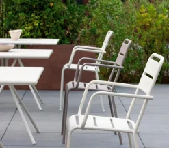 Balkonstühle|Gartenstühle|vermobil Gartenstuhl stapelbar Twist Weiß