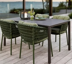Cane-line Gartenstuhl-Auflagen-Gartenstuhl-Auflage Ocean Dining 2tlg. Grün