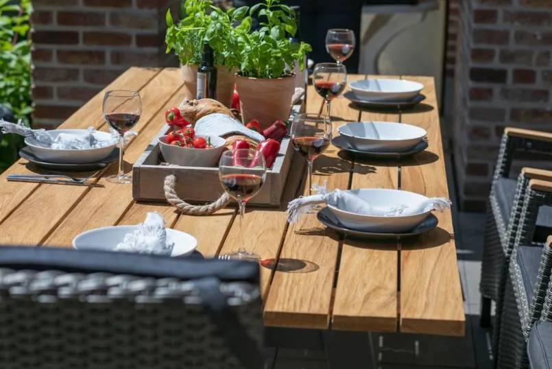 Gartentische| Gartentisch Vermont 180 x 100 cm Teak