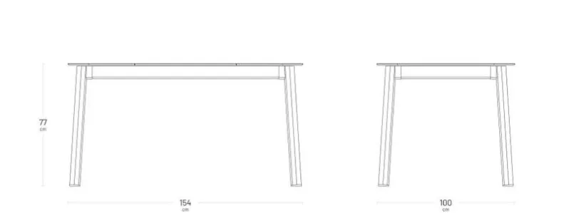 Lafuma Mobilier Gartentische-Gartentisch ausziehbar Oron 100/154 x 100 cm Zement