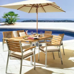 Segarda Gartentische-Gartentisch mit Auszug Madura, 210/240 x 100cm Teak