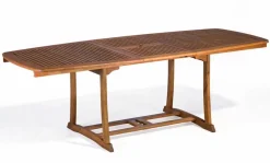 Balkontische|Gartentische| Gartentisch mit Auszug Provence 180/230x100 cm Braun