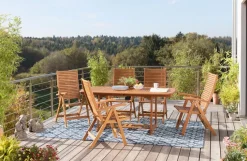 Balkontische|Gartentische| Gartentisch mit Auszug Provence 180/230x100 cm Braun
