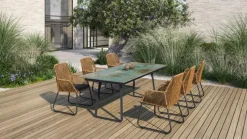 sitMOBILIA Gartentische-Gartentisch Vesuv 210 x 95 cm Türkis