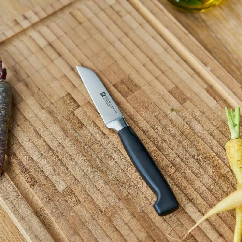 Schneidwaren|Zwilling Gemüsemesser Vier Sterne 8 cm Schwarz