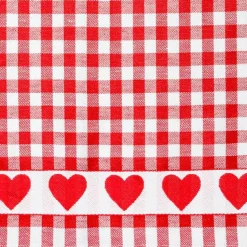 Geschirrtücher| Geschirrtuch Herzen 50 x 70 cm Rot