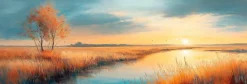 Glasbild 33 x 98 cm Atmospheric Landscape I<EUROART Best