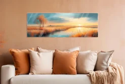 Glasbild 33 x 98 cm Atmospheric Landscape I<EUROART Best