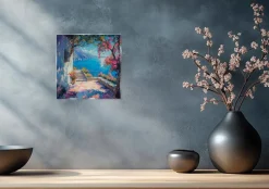 EUROART Bilder Ohne Rahmen-Glasbild 30 x 30 cm Beautiful View II Blau
