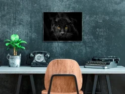 Bilder Ohne Rahmen|Bilder Nach Themen|EUROART Glasbild 30 x 40 cm Black Panther III Schwarz