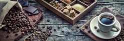 Bilder Ohne Rahmen|EUROART Glasbild 33 x 98 cm Coffee XIV Braun