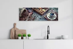 Bilder Ohne Rahmen|EUROART Glasbild 33 x 98 cm Coffee XIV Braun