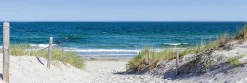 EUROART Bilder Ohne Rahmen|Bilder Nach Themen-Glasbild 98 x 33 cm Enjoy the Beach VII Blau