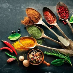 EUROART Bilder Ohne Rahmen|Bilder Nach Themen-Glasbild 30 x 30 cm Herbs and spices Bunt