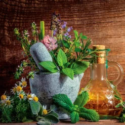 EUROART Bilder Ohne Rahmen|Bilder Nach Themen-Glasbild 50 x 50 cm Herbs and spices XV Braun