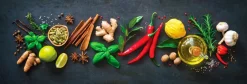 Bilder Ohne Rahmen|Bilder Nach Themen|EUROART Glasbild 33 x 98 cm Herbs and Spices Bunt