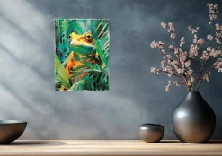 Glasbild 30 x 40 cm Jungle Frog<EUROART New