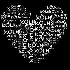 Glasbild 30 x 30 cm Köln - Herz<EUROART