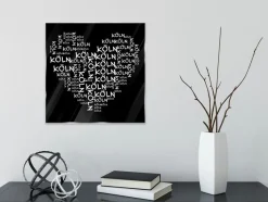 Glasbild 30 x 30 cm Köln - Herz<EUROART