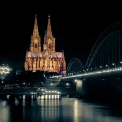 Bilder Ohne Rahmen|EUROART Glasbild 30 x 30 cm Kölner Dom X Schwarz