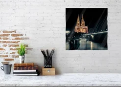 Bilder Ohne Rahmen|EUROART Glasbild 30 x 30 cm Kölner Dom X Schwarz