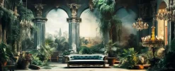 Glasbild 50 x 125 cm Lost Villa IX<EUROART Hot