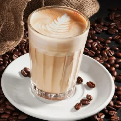Glasbild 30 x 30 cm Milk coffee I<EUROART Online