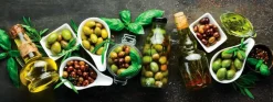 EUROART Bilder Ohne Rahmen-Glasbild 30 x 80 cm Olives IV Grün